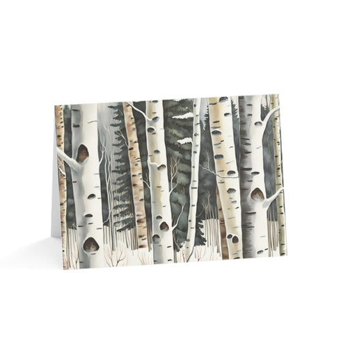 Winter Aspen Trunks - Fine Art Greeting Cards